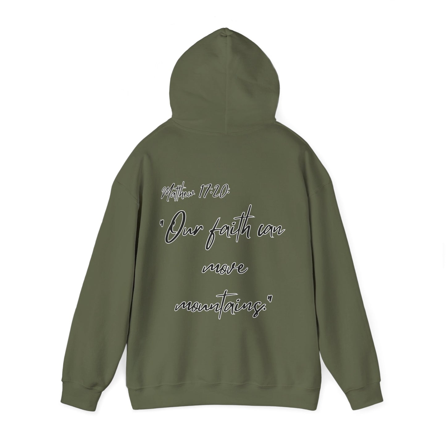 Powerhouse Faith Hoodie — “Our faith can move mountains” (Matthew 17:20)