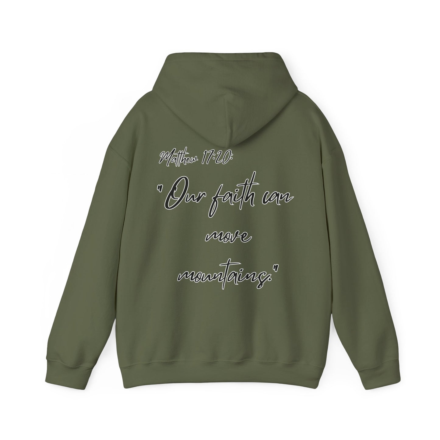 Powerhouse Faith Hoodie — “Our faith can move mountains” (Matthew 17:20)